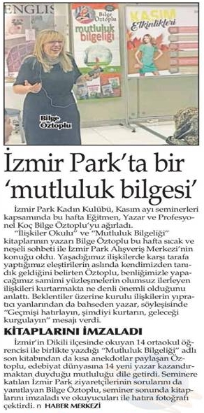 Yenigün-İzmir Park'ta Bir Mutluluk Bilgesi