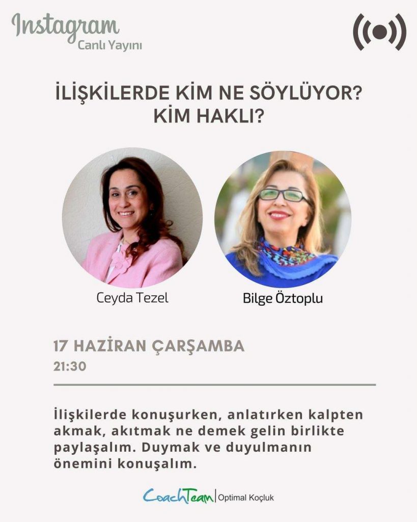 CoachTeam Webinar-İlişkilerde Kim Ne Söylüyor, Kim Haklı?